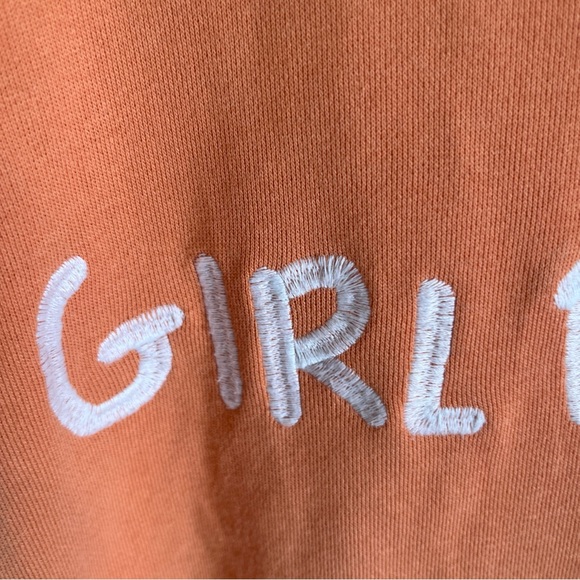 GIRL POWER Embroidered 100% Cotton sweatshirt Small - Picture 3 of 5